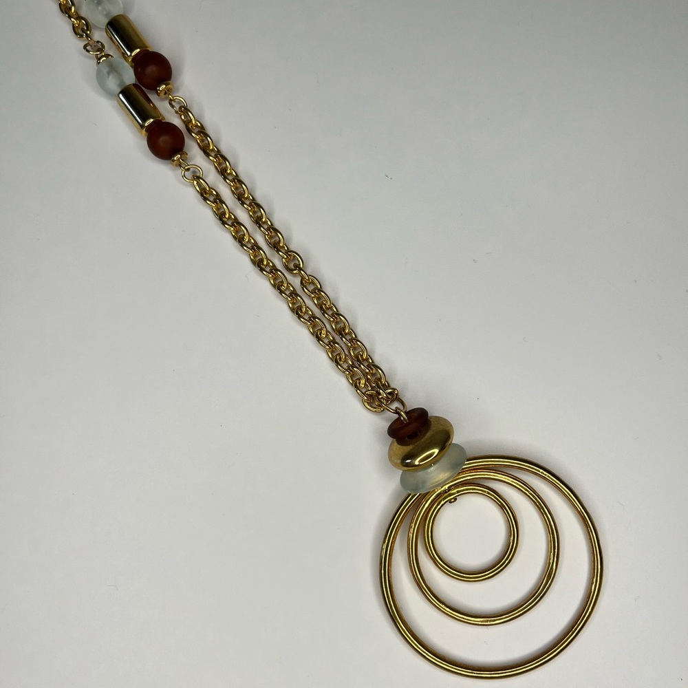 Modern 16” gold toned necklace